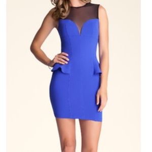 New BEBE Black Peplum Dress